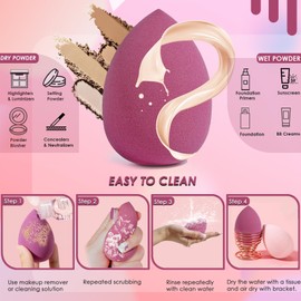 Makeup Sponge, Make up Sponge Blender, 8 PCS Big Beauty Blender Sponge, Beauty Sponge for Liquid and Cream Foundation