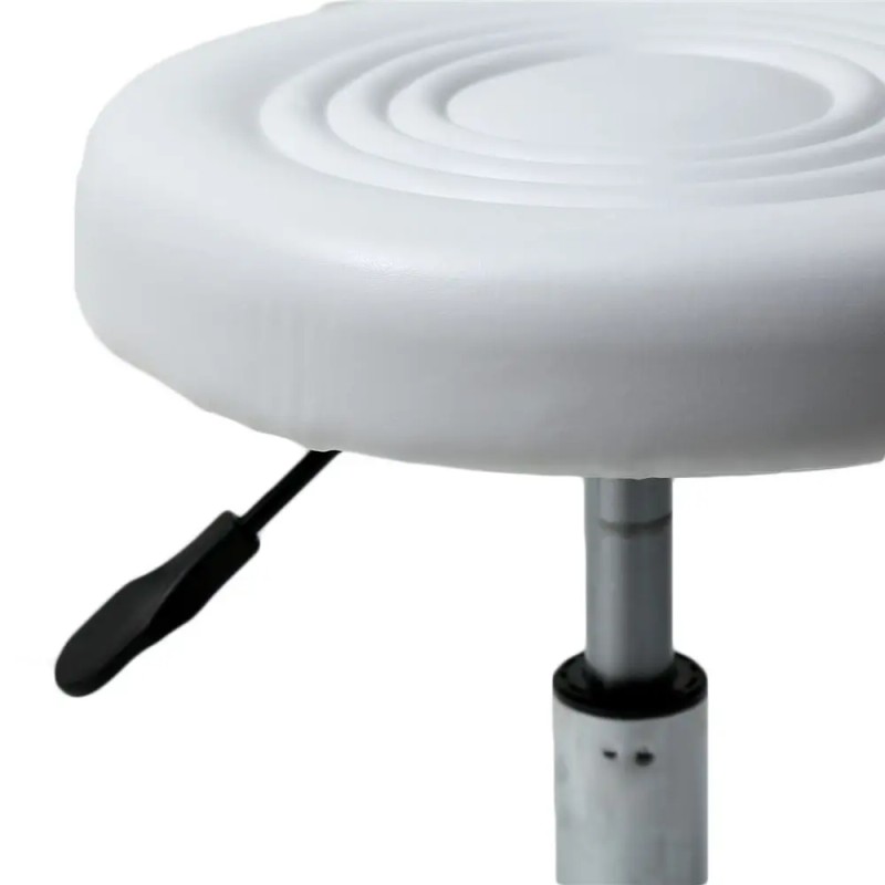 Height Adjustable Swivel Bar Stool PU Leather Seat Chrome Base