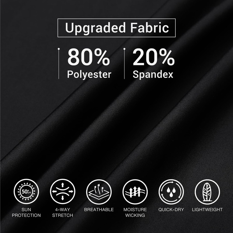 HUGE SPORTS Men's Splice Sun Protection Rash Guard Short Sleeves(Piracy,2XL)