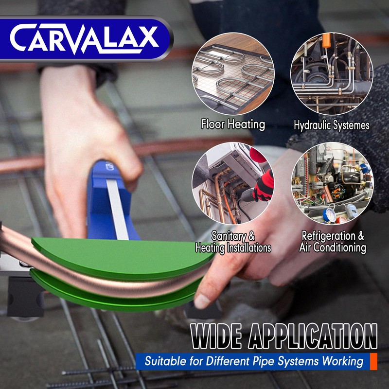 CARVALAX 90° Ratcheting Tube Bender Kit - 7 Color-Coded Aluminum