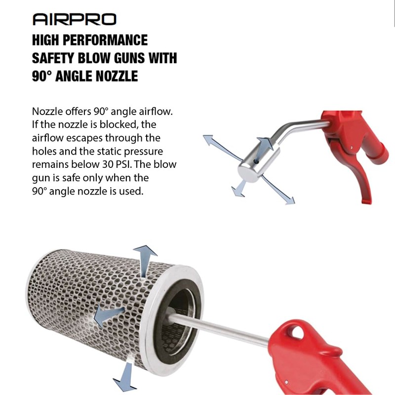 TOPRING 60.373 AIRPRO 90 Degree Long Air Blow Gun for