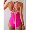 Eomenie One Piece Swimsuit for Women Tummy Control Mesh High