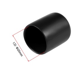 TA-VIGOR 15Pcs Rubber End Caps, 20mm ID Round Flexible Screw End Caps Thread Protectors, Black Vinyl Bolt Covers Rubber Covers for Screws, Tubes, Cables, Wires, etc