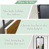 FWUNYVN 2 Pairs Over-The-Door Mirror Hanger, Adjustable Door Mirrors Hook