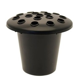 Black Plastic Grave Vase Container Insert