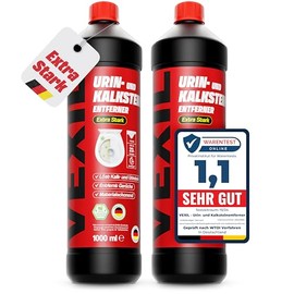 VEXIL® Urinsteinentferner EXTRA STARK - 2x 1000 ml - entfernt mühelos hartnäckigen Urin- & Kalkstein - Profi WC-Reiniger - biologisch abbaubar - Urinsteinlöser Made in Germany