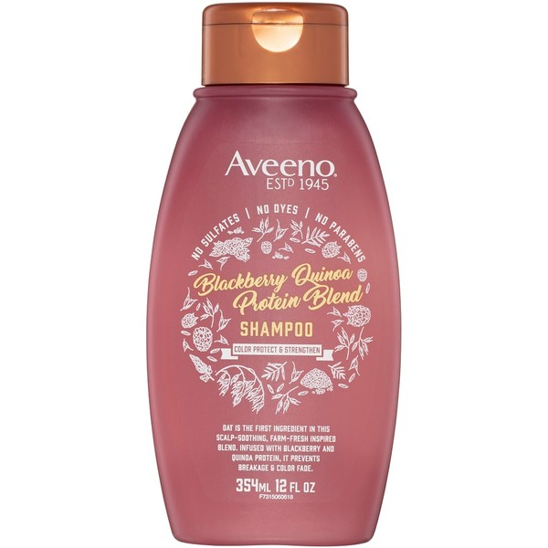 Aveeno Blackberry & Quinoa Protein Blend Shampoo Colour Protect & Strengthen 354ml