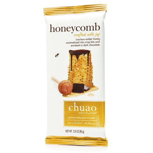 Chuao Chocolatier Honeycomb Dark Chocolate Gourmet Chocolate Bar, 12-Ct. (2.8 oz. each)