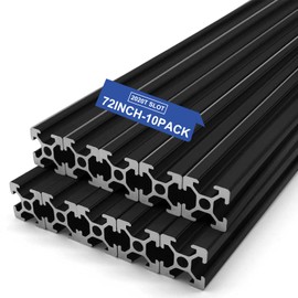 SeekLiny 10PCS V Slot 2020 Aluminum Extrusion European Standard 1830mm(72'') Length Anodized Extruded Aluminum for CNC DIY 3D Printer and Industrial Bracket Making
