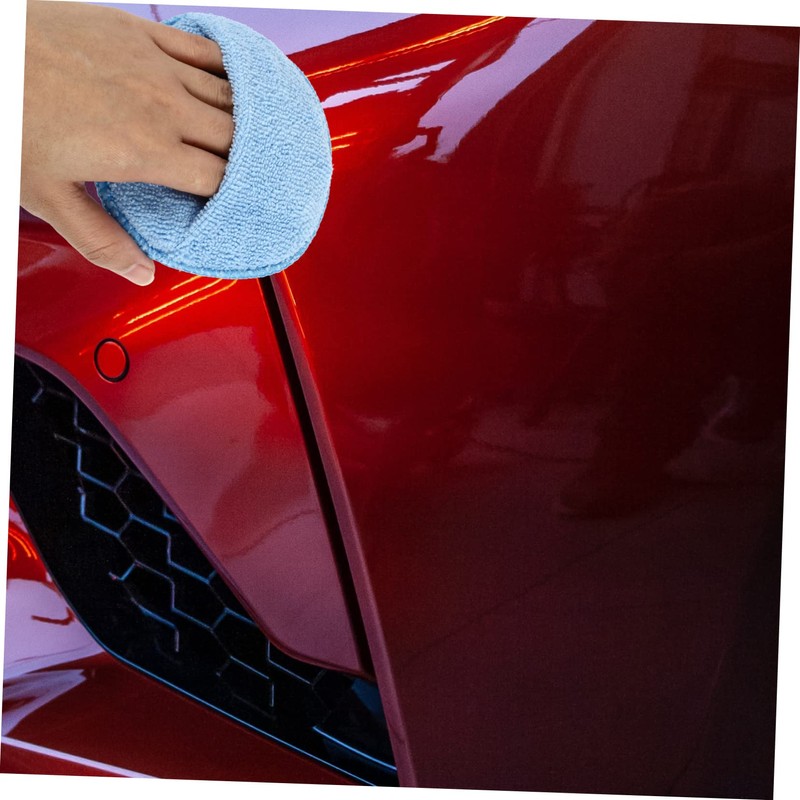 CHILDWEET 5Pcs Microfiber Buffing Pads Versatile Polishing Sponges for Car