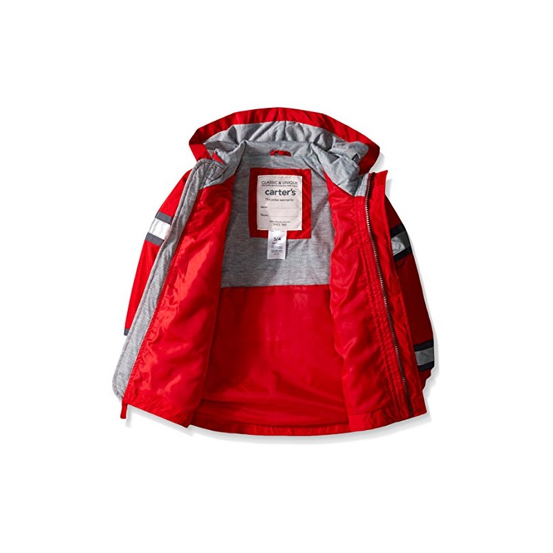 Carter's Boys' Toddler Fireman Raincoat Slicker, Red, 3T