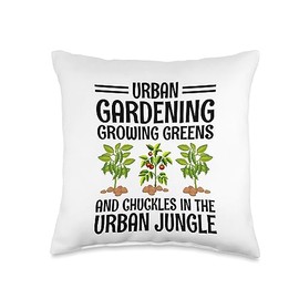 Urban Gardening Gardener Urban Gardener Garden Work Garden Throw Pillow