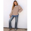 UEU Womens Long Sleeve Sweatshirt Casual Trendy Crewneck Striped Color