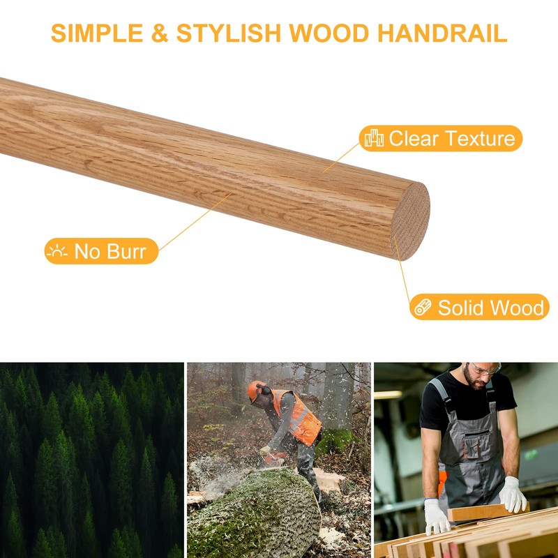 ROTHLEY Pipe Handrails for Indoor Stairs: 3.3FT Stair Railing Indoor