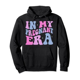 In My Pregnant Era Funny Pregnancy Announcement Pregnant Pullover Hoodie