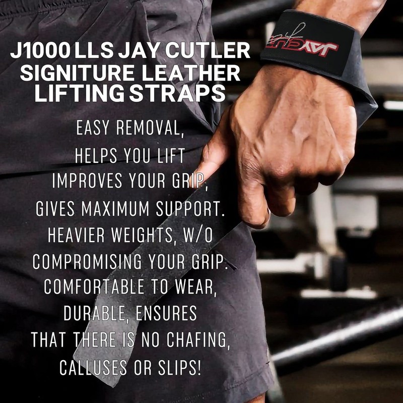 Schiek Sports Leather Lifting Straps Model 1000LLS by Jay Cutler