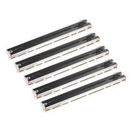 QUARKZMAN Pack of 5 Straight Double Linear Slider Potentiometer 8 Pin B10Kx2 128 mm (L) 100 mm Hub 8 x 8 mm Handle Fader Variable Resistors Mixer Electronic Potentiometer for Dimming