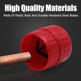 PE Pipe Deburrer, 2 Pieces Pipe Deburrer, Plastic Pipe, 2 in 1 Copper Pipe Deburrer, 2 in 1 Pe Pipe Deburrer, Plastic, for Copper Aluminium and Soft Steel Tubes Indoor and Outdoor 5-38 mm