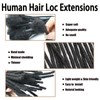 Coriario 0.4 cm Real Human Hair Dreadlock Extensions 8 inch