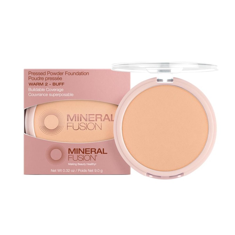 Mineral Fusion Pressed Powder Foundation, Warm 2 - Med Skin