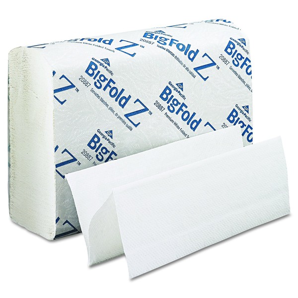 Georgia Pacific Professional 20887 BigFold Paper Towels, 10 1/5 x 10 4/5, White, 220 per Pack (Case of 10 Packs)