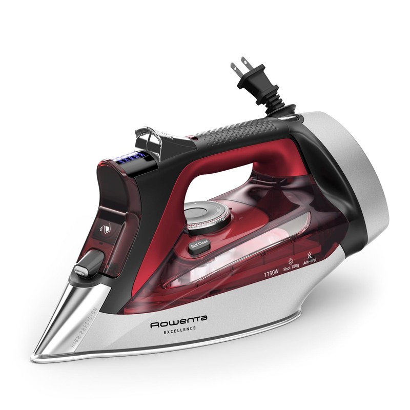 Rowenta Iron, Focus Excellence Stainless Steel Soleplate Steam Iron for
