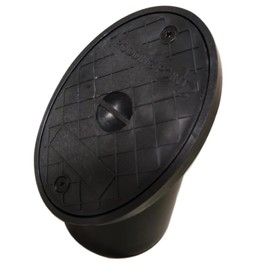 SHMOX Underground Drainage Oval Rodding Point - Plastic 110mm Black Rodding Eye