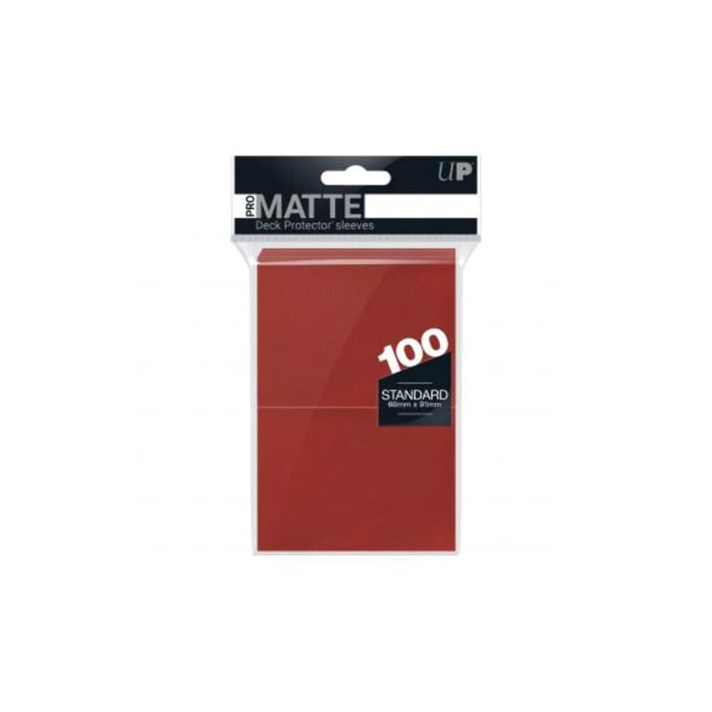 Ultra Pro 84516 Standard Pro Matte Card Sleeves 100 Pack-Red
