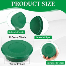 LLMSIX 4PCS Golf Cup Covers, Plastic Golf Hole Cover Golf Practice Training Aids Golf Hole Cutter Putting Green for Outdoor Sports Lawn Garden Backyard Playground (Green)