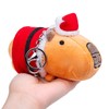 Double Bread Christmas Capybara Plush Keychain, Brown