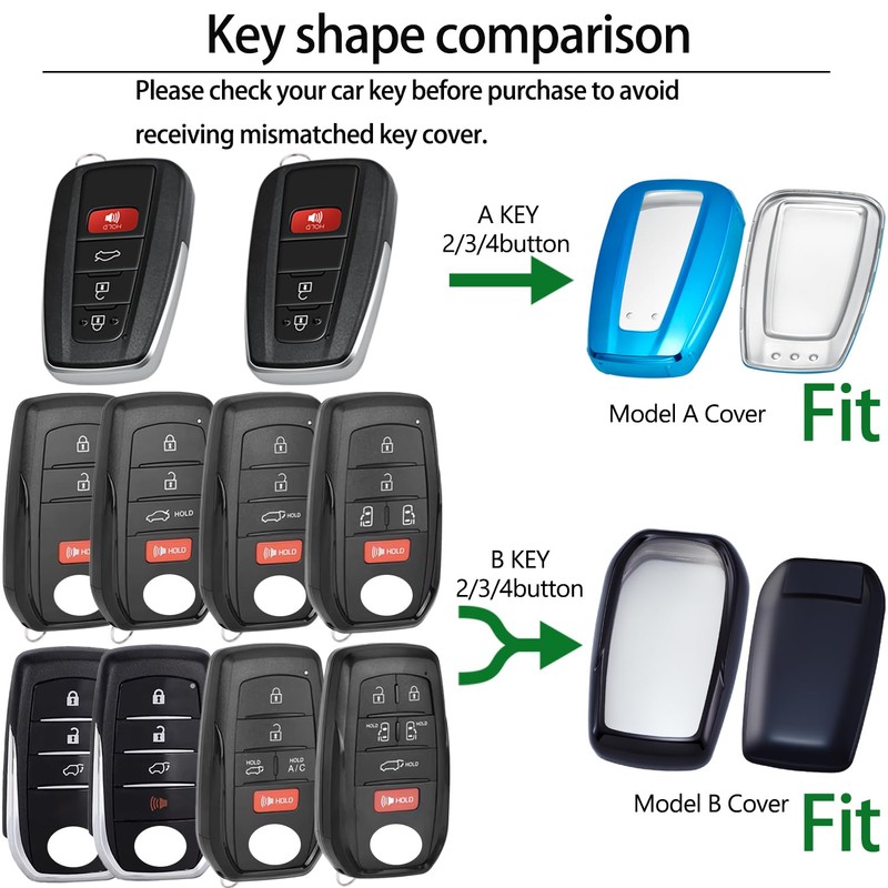 Lcyam Key Fob Cover Fits for Toyota 2026 2025 Sequoia