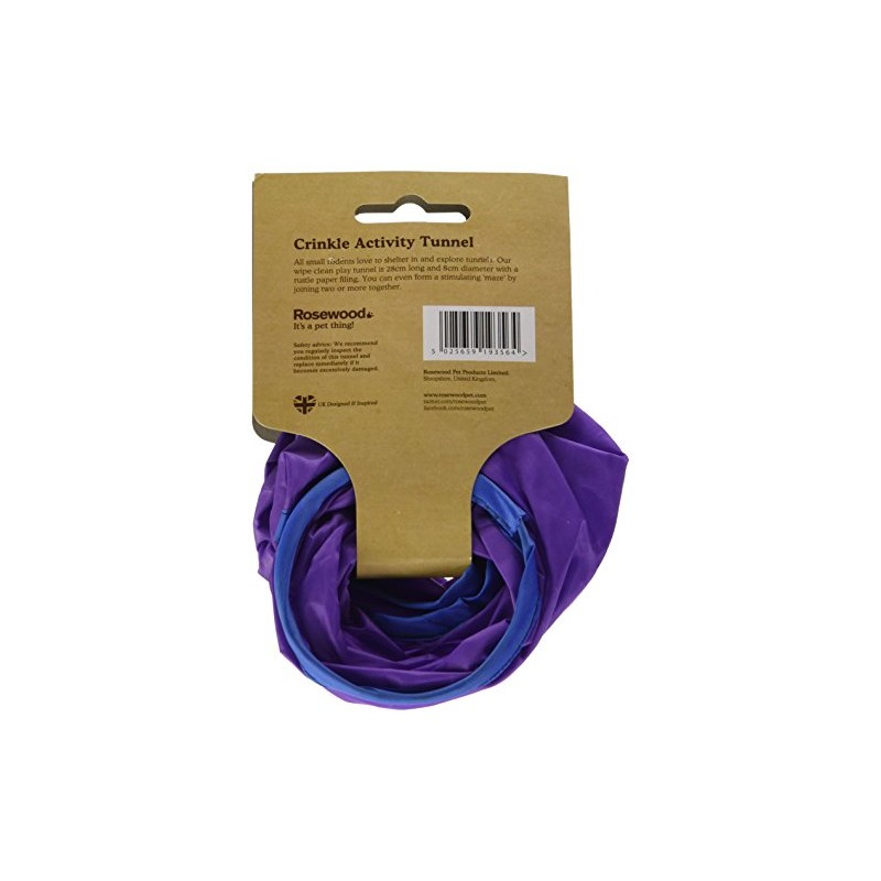 Rosewood Boredom Breaker Small Animal Activity Toy Small Crinkle Tunnel