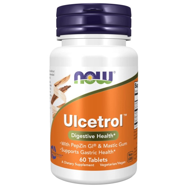 NOW Ulcetrol with Pepsin 60 Tabs Digestive Support Stomach Health
