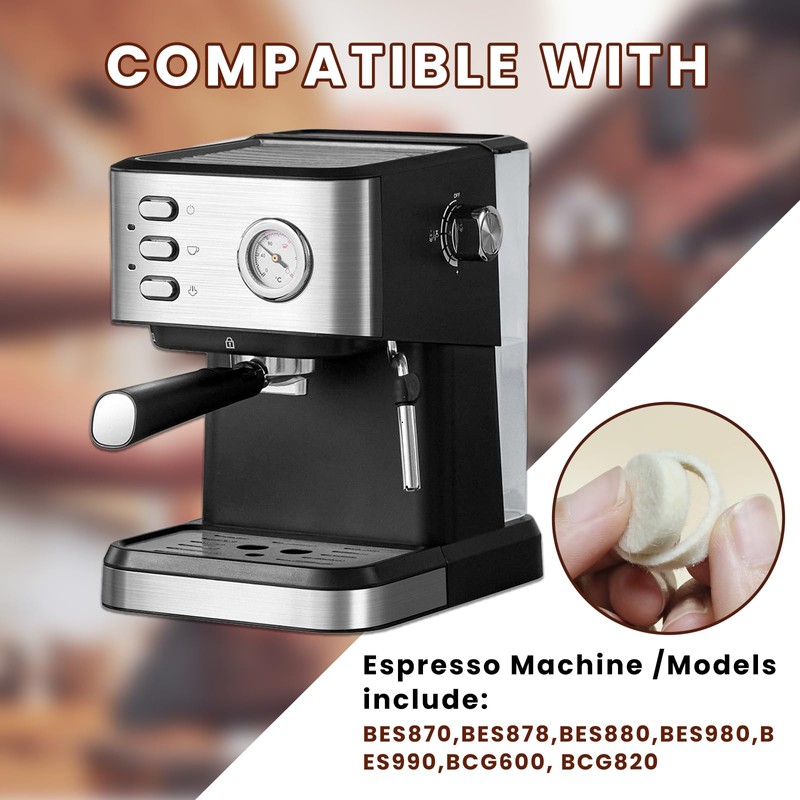 6 Pcs Felt Washer Replacement Compatible with Breville Espresso Machine