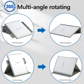 Slim Lightweight Book Folios Case for Remarkable 2 10.3 inch Digital Paper(2020 Released),360 Degree Rotating Stand Cover for Remarkable 2 10.3 inch Digital Paper,with Pencil Holder (Gray)