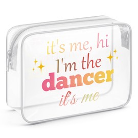 Sazuwu Dancer Gifts for Girls Clear Makeup Bags with Zipper Dance Coach Gifts for Women Dance Teacher Appreciation Gifts Cosmetic Travel Bag Organizer Dance Lover Gifts Dance Thank You Gifts