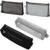 4 Pieces Mesh Pencil Case,2 Size Clear Exam Pencil Zipper