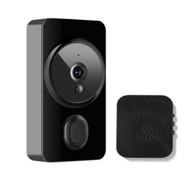 WOCOKA Smart Wireless Video Doorbell,Wireless Video Doorbell,Equipped with Call,Video,Photo,and Video Recording Functions.(2024 Release,Black)