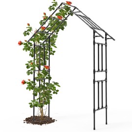 Garden Arch Trellis - 48"-51"(L)*98"(H)*16"(W), Garden Arch Arbor Trellis for Climbing Plants Outdoor - Triangular Pointed Garden Arch for Lawn, Party, Ceremony Wedding Decoration