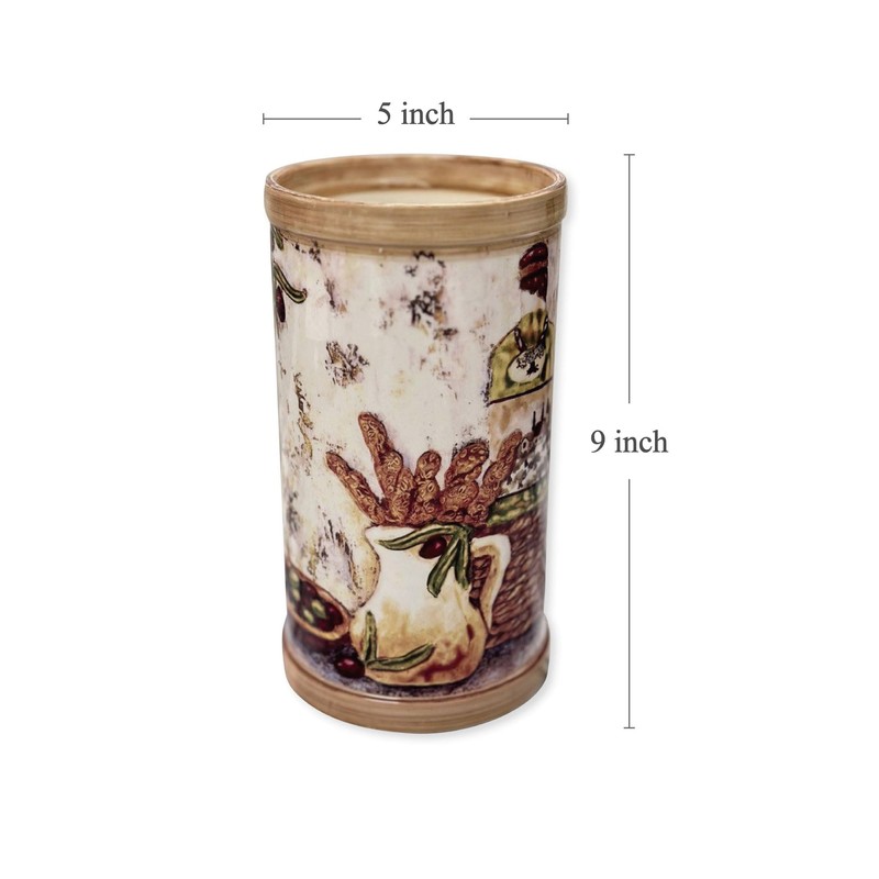 Supreme Housewares Ceramic Pitcher Wine Chiller - Majolica Style with