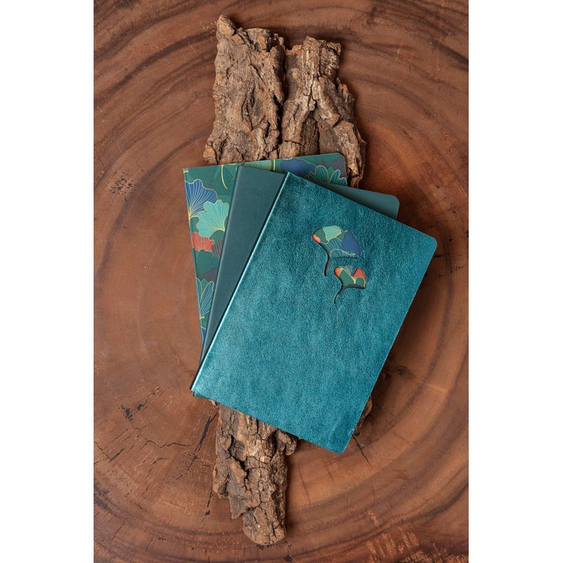 Clairefontaine Ginkgo 115949C Leather Notebook DIN A5 14.8 x 21