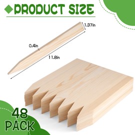 48PCS Grade and Survey Stakes 12 Inch Wooden Garden Grading Stakes Garden and Sign Posts Fence Stake for for Plant Support Silt Fence Yard Farm Survey Boundaries Baselines
