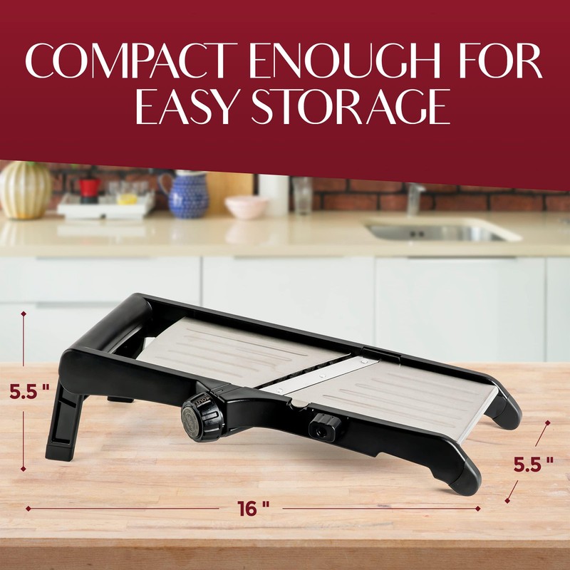 Gramercy Adjustable Mandoline Slicer for Kitchen, Potato Cutter, Vegetable Chopper,