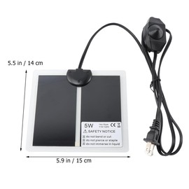 Angoily Reptile Heater Pad 3 Pack Flexible Heating Mat with Temperature Control for Snakes Lizards Tortoises Under Tank Warmer 5.51X5.90 Inches