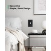 4-Pack Single Toggle Light Switch Cover Plate, Durable Natural Bamboo