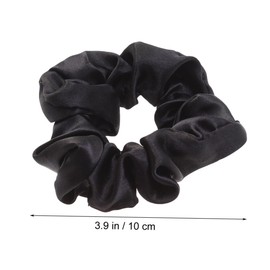Baluue 5 Pcs Solid Color Stretch Hair Ties for Women Chic Ponytail Holders Durable Cloth Art Hair Accessories Black for Everyday Wear
