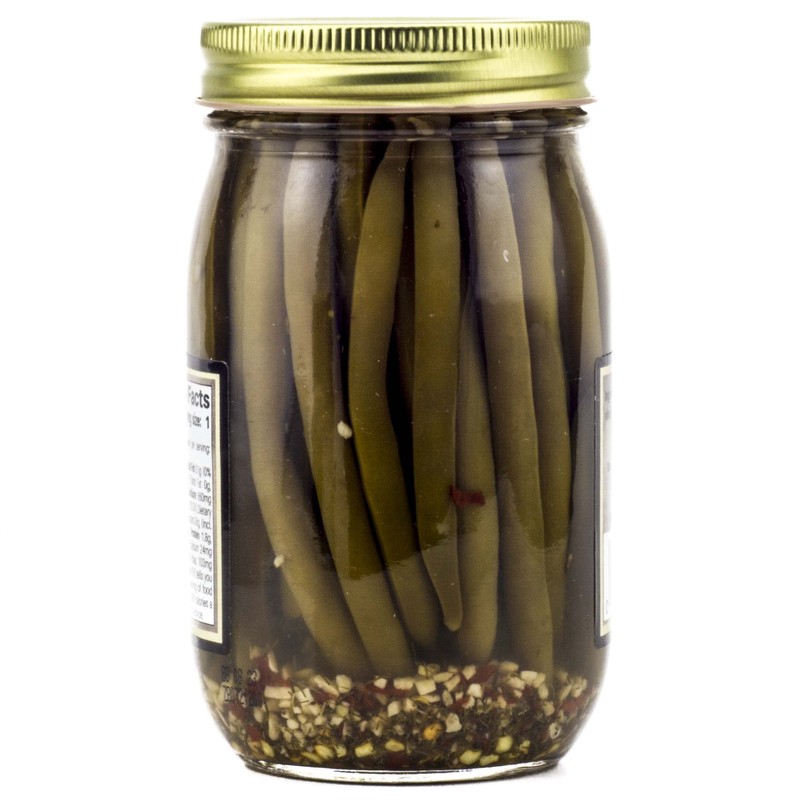 Amish Wedding Hot Garlic Dilly Beans 16oz (Pack of 2)