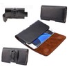DFV mobile - Gürteltasche Echtleder Holster Etui mit Horizontalem Gürtelschlaufen