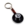 ClaroSchmuck Key Ring Metal Thickness 2 mm Faux Leather Cord