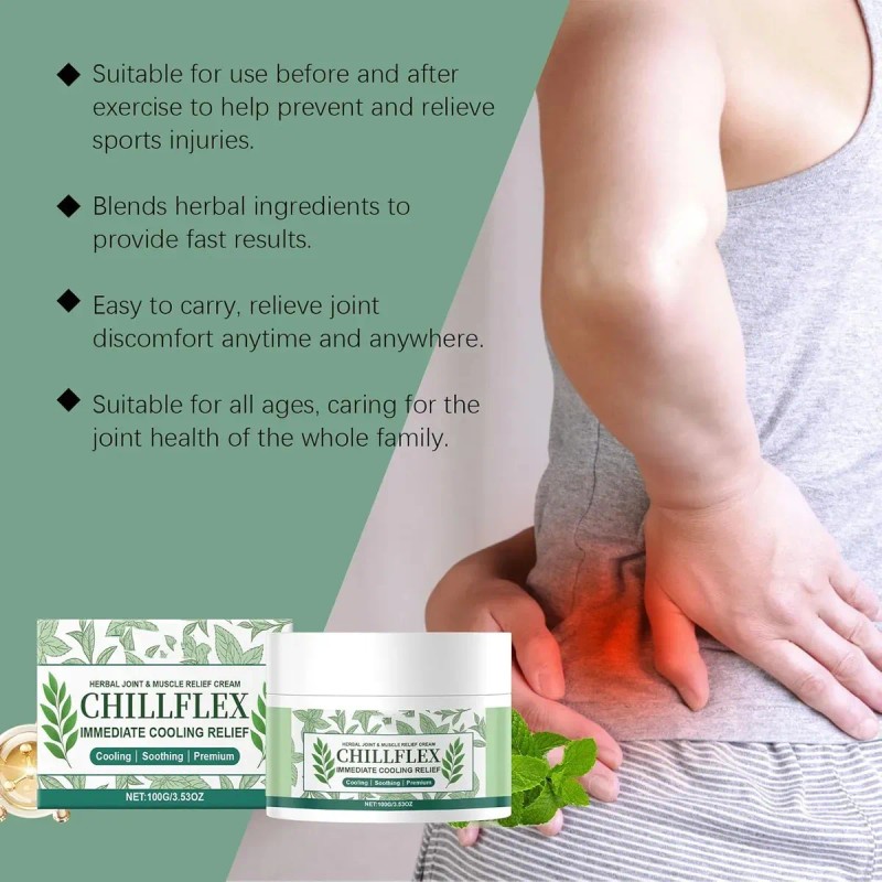Crema Calmante Con Mentol Chillflex, Pomada Calmante Para La